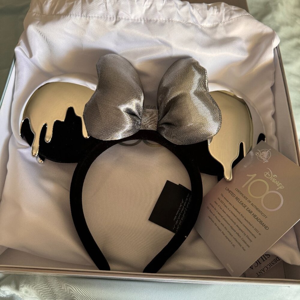 Disney 100 yr Platinum Plated Limited Release ears